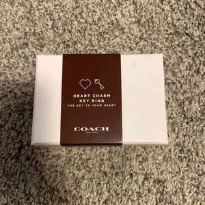 Coach heart key chain